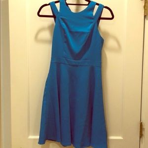 Ina teal blue/turquoise criss-cross back dress